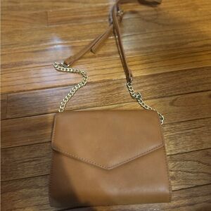 Forever 21 Tan Crossbody Bag with Chain Strap